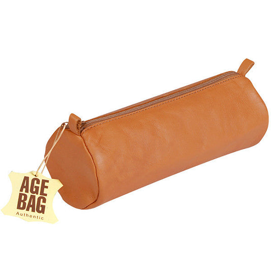 Clairefontaine Round Leather Pencil Case Brown